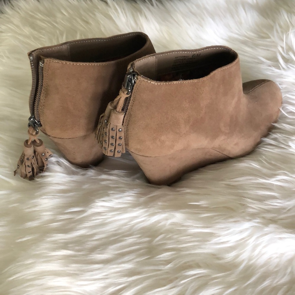 Anne Klein Leather Suede Booties sz 6.5